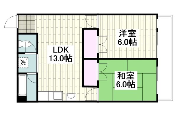 松岡コーポの物件間取画像